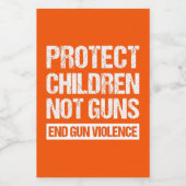 Bescherm kinderen, geen Pistolen - Stop Pistool ge Voedselcontainer Etiket (Enkel label)