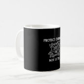 Bescherm kinderen, niet elites koffiemok (Voorkant links)
