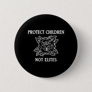 Bescherm kinderen, niet elites ronde button 5,7 cm