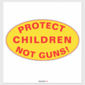 BESCHERM KINDEREN NIET PISTOLEN! Pro Pistool Contr Sticker (Vel)