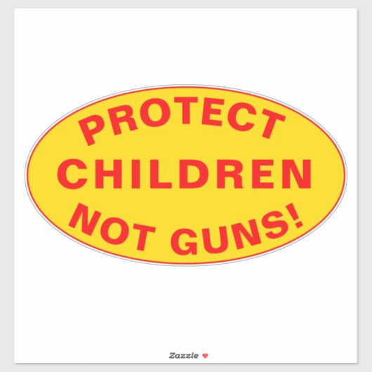 BESCHERM KINDEREN NIET PISTOLEN! Pro Pistool Contr Sticker (Vel)