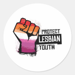 Bescherm Lesbische Jongeren Ronde Sticker