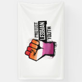 Bescherm Lesbische Jongeren Spandoek (Verticaal)