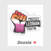 Bescherm Lesbische Jongeren Sticker (Vel)