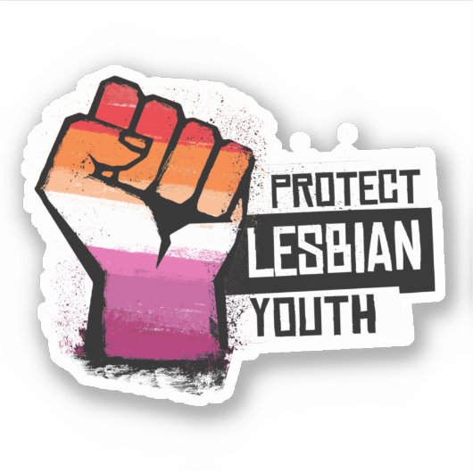 Bescherm Lesbische Jongeren Sticker (Voorkant)