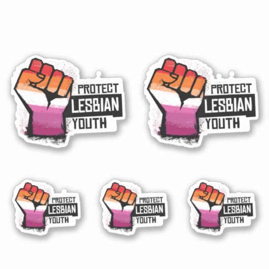 Bescherm Lesbische Jongeren Sticker (Voorkant)
