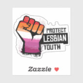 Bescherm Lesbische Jongeren Sticker (Vel)