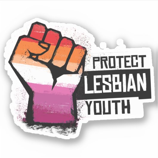Bescherm Lesbische Jongeren Sticker (Voorkant)