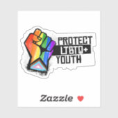 Bescherm LGBTQ+-jeugd Sticker (Vel)
