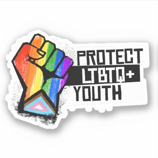 Bescherm LGBTQ+-jeugd Sticker (Voorkant)