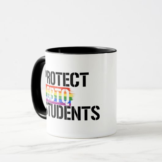 Bescherm LGBTQ-studenten Mok (Voorkant links)