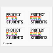 Bescherm LGBTQ-studenten Rechthoekige Sticker (Vel)