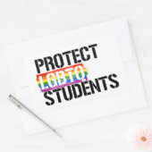 Bescherm LGBTQ-studenten Rechthoekige Sticker (Envelop)
