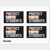 Bescherm LGBTQ-studenten Rechthoekige Sticker (Vel)