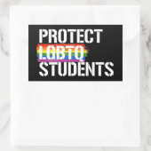 Bescherm LGBTQ-studenten Rechthoekige Sticker (Tas)