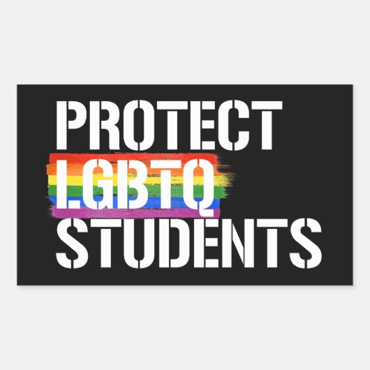 Bescherm LGBTQ-studenten Rechthoekige Sticker (Voorkant)