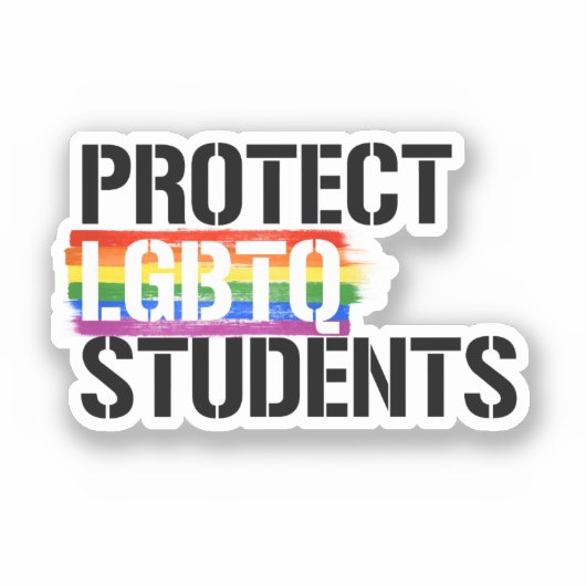 Bescherm LGBTQ-studenten Sticker (Voorkant)