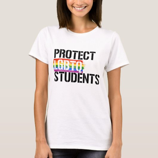 Bescherm LGBTQ-studenten T-shirt (Voorkant)