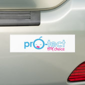 Bescherm mijn keuze! bumpersticker (Op auto)