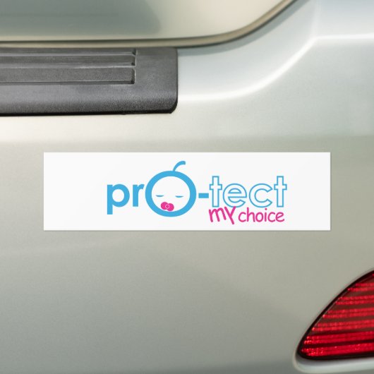 Bescherm mijn keuze! bumpersticker (Op auto)