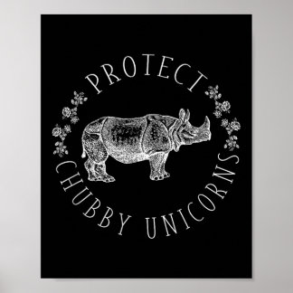 Bescherm mollige eenhoorns Save The White Rhino An Poster