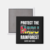 Bescherm MOUNT MABU REGENWOUD Mozambique Vlag Magneet (Voorkant / Achterkant)