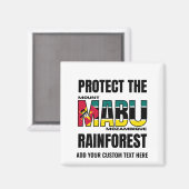 Bescherm MOUNT MABU REGENWOUD Mozambique Vlag Magneet (Voorkant / Achterkant)