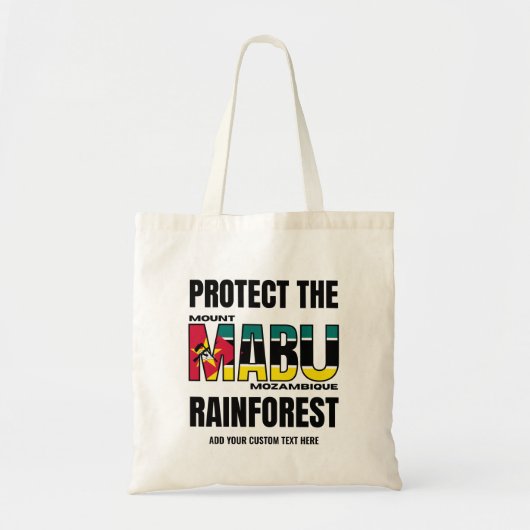 Bescherm MOUNT MABU REGENWOUD Mozambique Vlag Tote Bag (Voorkant)