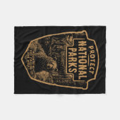 Bescherm Nationale Parken Beer Weerstand Fleece Deken (Voorkant (Horizontaal))