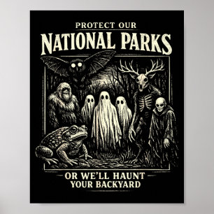Bescherm nationale parken of achtervolg de achtert poster