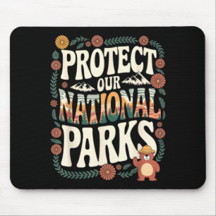 Bescherm nationale parken retro vissen natuur muismat