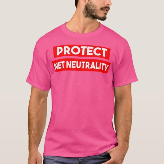 Bescherm Netneutraliteit Red Internet Privacy T-shirt (Voorkant)