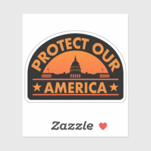 Bescherm ons Amerika - Anti-Trump Pro-Democratie Sticker