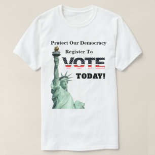 Bescherm ons democratisch register om vandaag te s t-shirt