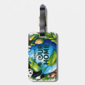 Bescherm ons huis 'Viral Eco-Friendly Wereldbol Ar Bagagelabel (Achterkant verticaal)