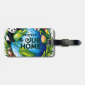 Bescherm ons huis 'Viral Eco-Friendly Wereldbol Ar Bagagelabel (Achterkant horizontaal)