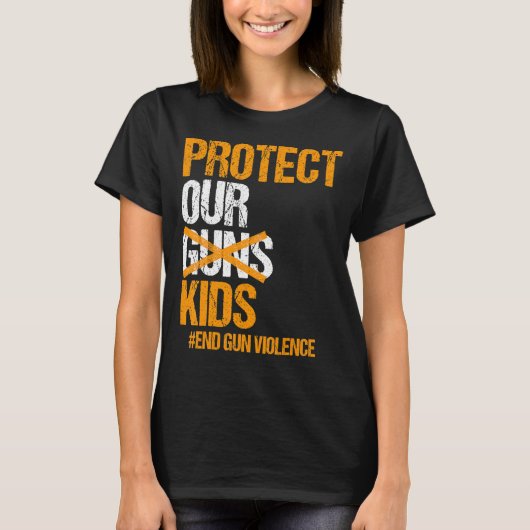 Bescherm ons Kinder Pistool-eindgeweld T-shirt (Voorkant)