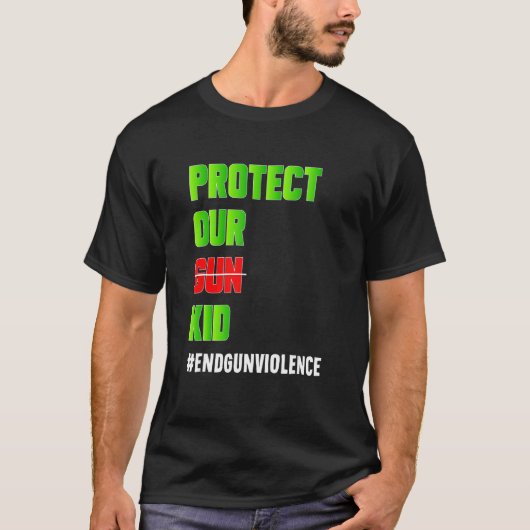 Bescherm ons Pistool Kind niet Pistool Endgungewel T-shirt (Voorkant)
