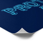 Bescherm ons Poster voor de blauwe zee in de ocean (Hoek)