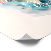 Bescherm onze Aarde Aura-Waterverf om onze planeet Poster (Hoek)