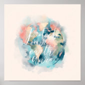 Bescherm onze Aarde Aura-Waterverf om onze planeet Poster (Voorkant)