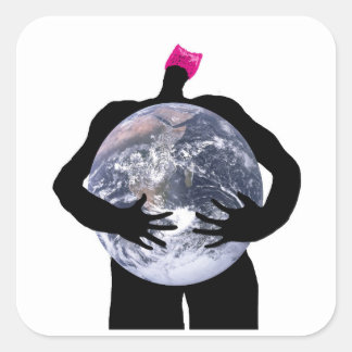 Bescherm onze aarde vierkante sticker