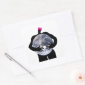 Bescherm onze aarde vierkante sticker (Envelop)