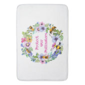 Bescherm onze bestuivers bijenbloemen badmat (Voorkant Verticaal)