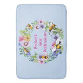 Bescherm onze bestuivers bijenbloemen badmat (Voorkant Verticaal)