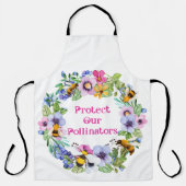 Bescherm onze bestuivers bijenbloemen schort (Voorkant)