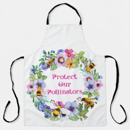 Bescherm onze bestuivers bijenbloemen schort