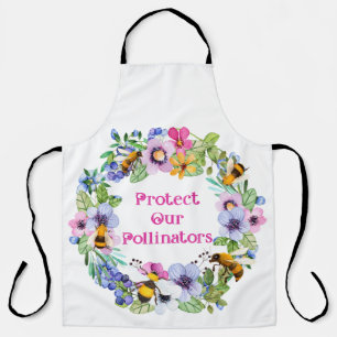 Bescherm onze bestuivers bijenbloemen schort