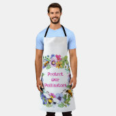 Bescherm onze bestuivers bijenbloemen schort (Gedragen)