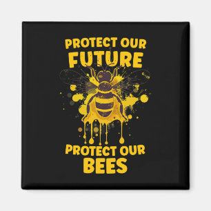 Bescherm onze bijen - Earth Day Bee Guy Awareness Magneet